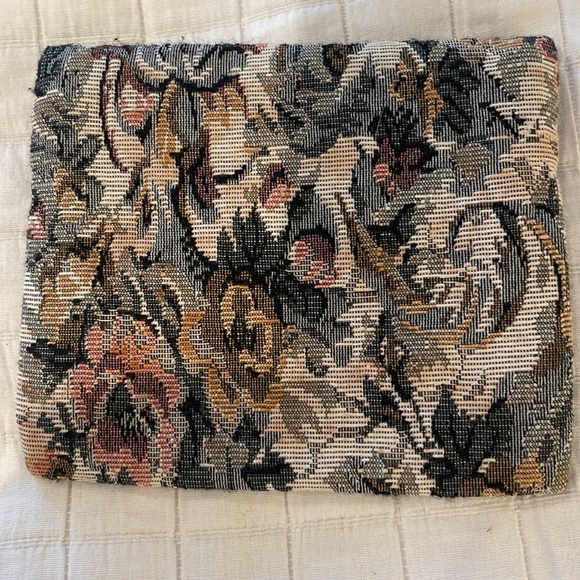 Cityside cosmetic bag make up pouch floral tapestry green pink white flowers - Picture 2 of 4
